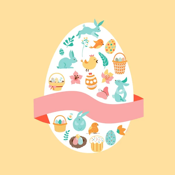 Drawing Easter set — Stock Vector