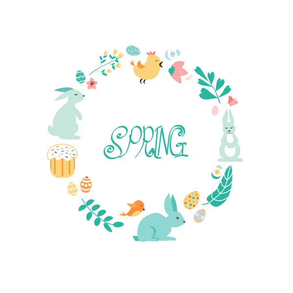 Drawing seamless spring ornament. — Stock Vector