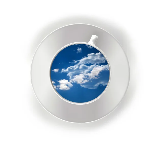 お茶を一杯の雲 — ストック写真