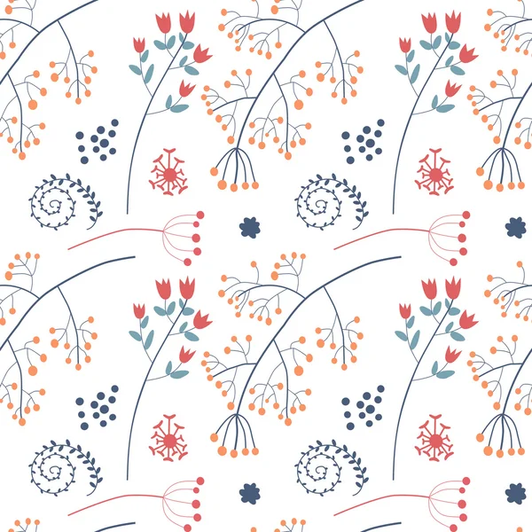 Fleurs motif sans couture — Image vectorielle