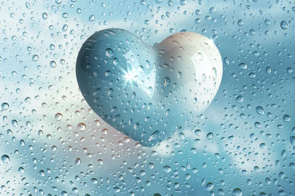 Rain drops on glass — Stock Photo, Image