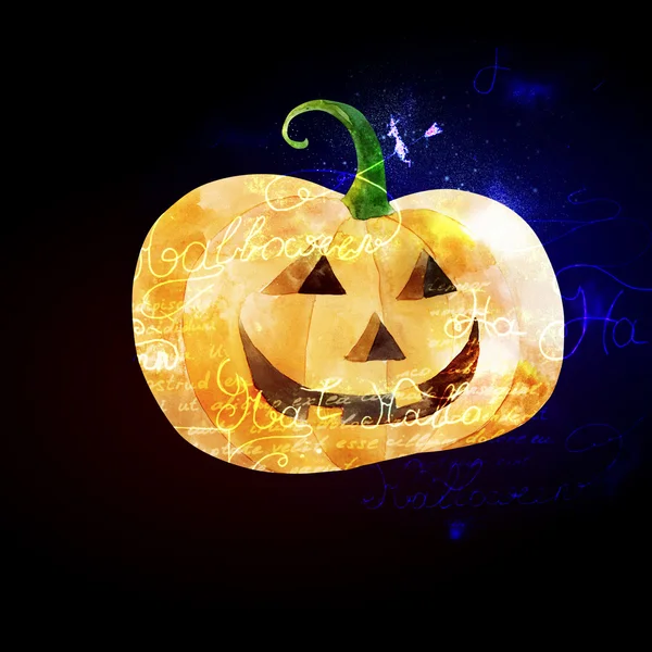 Acquerello giorno di zucca Halloween — Foto Stock