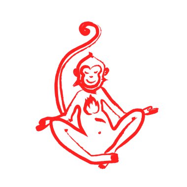 meditator yangın maymun