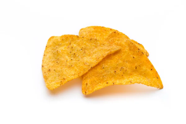 Mexikanska nachos chips, isolerade på vit bakgrund. — Stockfoto