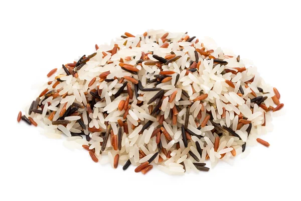 Ris, naturligt långkornigt ris för isolerad bakgrund. — Stockfoto