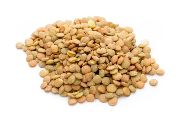 Lentils isolated on white background.Macro shot — Stock Photo, Image