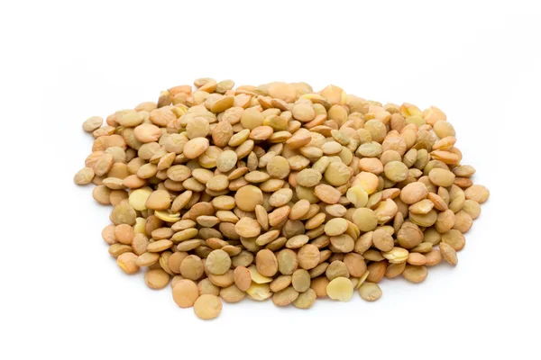 Lentils isolated on white background.Macro shot — Stock Photo, Image