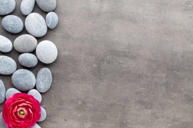 Gri arkaplandaki spa temalı nesnelerin görünümünü kapat.