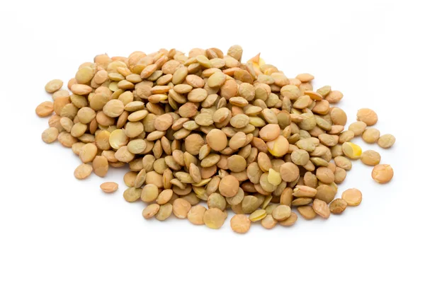Lentils isolated on white background.Macro shot — Stock Photo, Image