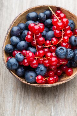 Taze yaban mersini ve frenk üzümü..