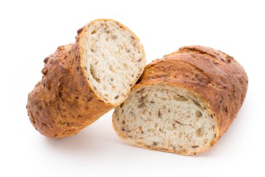 Ekmek somunu beyazda izole..