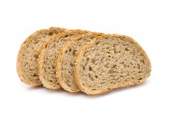 Chleb izolowany na białym tle. — Zdjęcie stockowe
