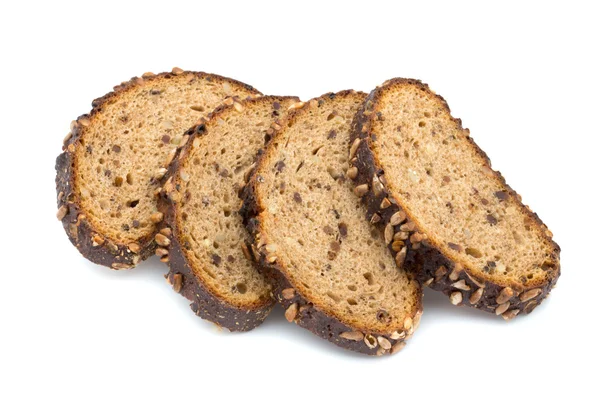 stock image Rye bread isolated on white background.