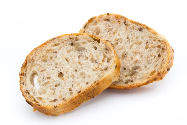 Bochenek chleba wyizolowany na białym. — Zdjęcie stockowe