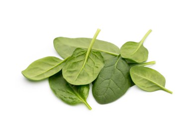 Ispanak izole beyaz.