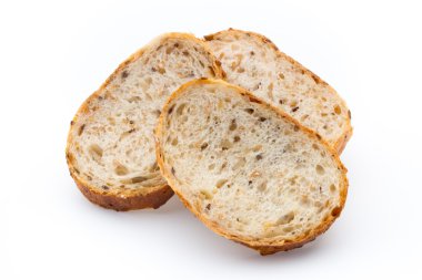 Ekmek somunu beyazda izole..