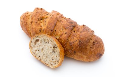 Ekmek somunu beyazda izole..