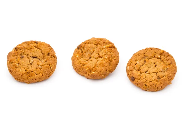 Ovesné sušenky s izolovaným pozadím. — Stock fotografie