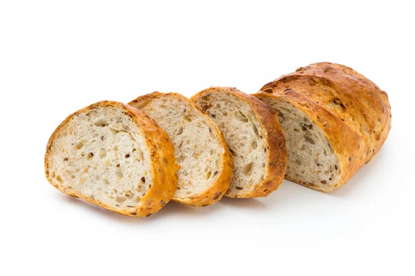 Pão isolado em branco. — Fotografia de Stock