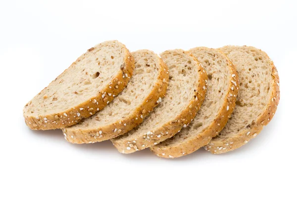 Brot isoliert auf weißem Hintergrund. — Stockfoto