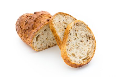 Ekmek somunu beyazda izole..