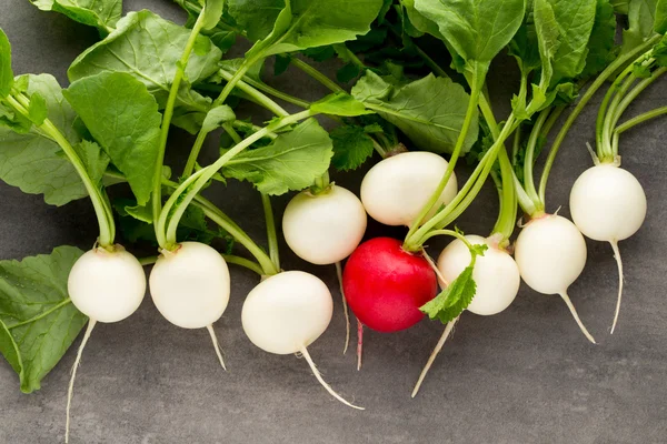 Rauw vers op de grijze achtergrond. — Stockfoto