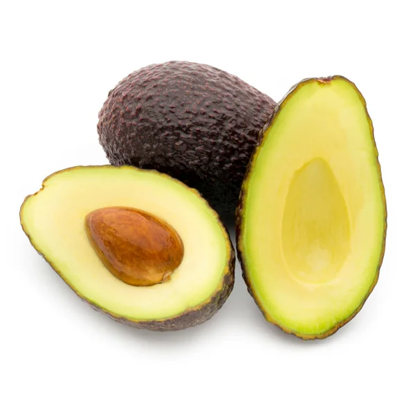 Pezzi di avocado set isolato su sfondo bianco . — Foto Stock