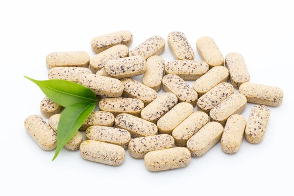 Medicina alternativa. Cápsulas de vitaminas. Suplemento homeopático . — Foto de Stock