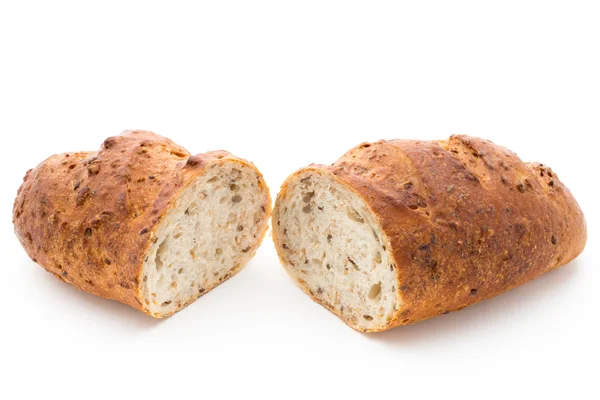Bochník chleba izolovaný na bílém. — Stock fotografie