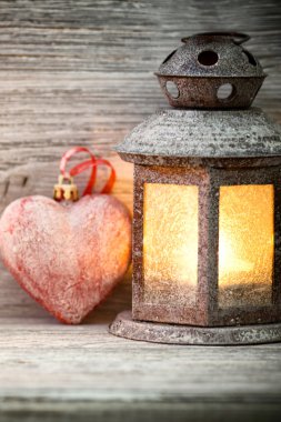 Noel dekorasyonu. Noel dekor ahşap zemin üzerinde.