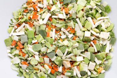 Kurutulmuş sebze baharat. Biyo otlar ürün. İnce doğranmış otlar. 