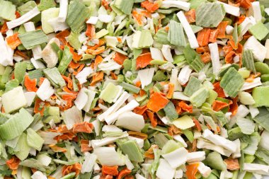 Kurutulmuş sebze baharat. Biyo otlar ürün. İnce doğranmış otlar. 