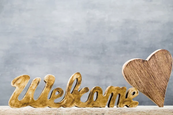 A casa. Mensaje del hogar con letras de madera . — Foto de Stock