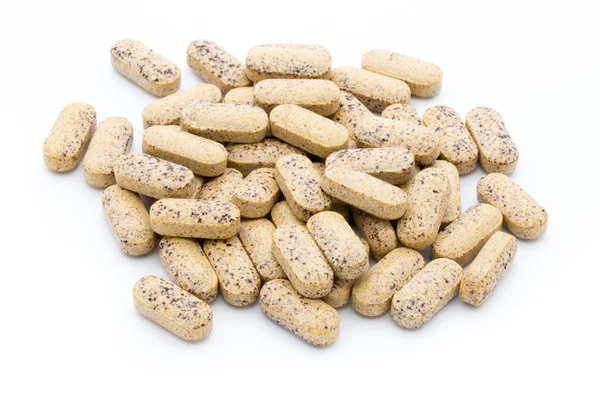 Alternatif Tıp. Vitamini kapsülleri. Homeopatik ek.