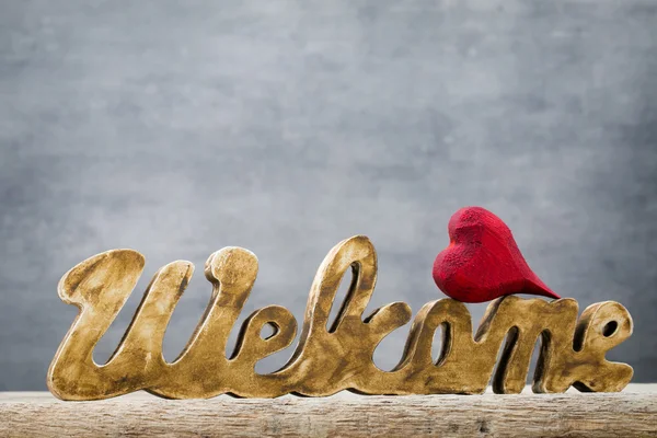 Para casa. Mensagem de casa com letras de madeira . — Fotografia de Stock