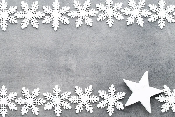 Christmas płatki śniegu, tło w stylu vintage. Z życzeniami — Zdjęcie stockowe