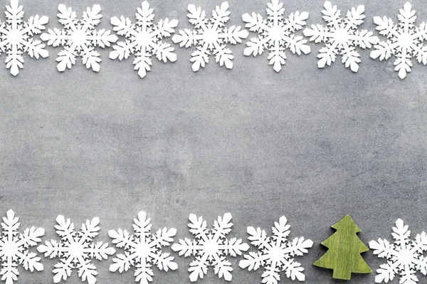 Christmas płatki śniegu, tło w stylu vintage. Z życzeniami — Zdjęcie stockowe