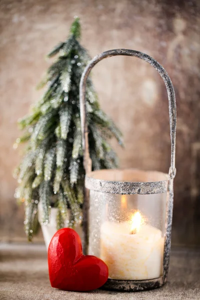 Castiçal. Lanterna de Natal. Cristmas decoração, saudação ca — Fotografia de Stock