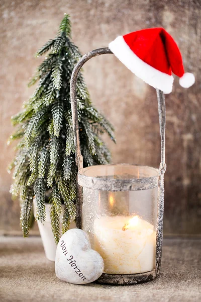 Ljusstake. Jul lykta. Cristmas dekoration, hälsning ca — Stockfoto