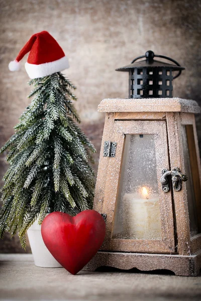 Castiçal. Lanterna de Natal. Cristmas decoração, saudação ca — Fotografia de Stock