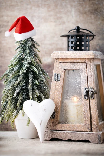Candeliere. Lanterna di Natale. Decorazione natalizia, saluto ca — Foto Stock