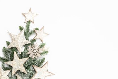 Noel düz kompozisyon arka planı.