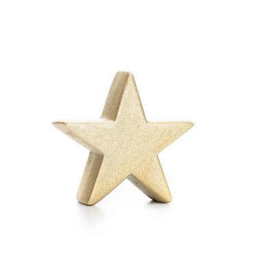 Beyaz arka planda izole edilmiş bir Noel yıldızı.