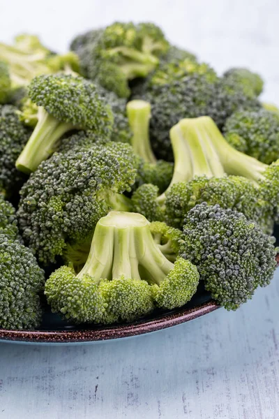 Floretes Verdes Sanos Del Brócoli Crudo Orgánico Listos Para Cocinar — Foto de Stock