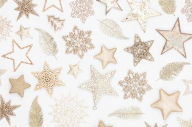 Beyaz ahşap masanın üzerinde Noel arkaplanı.