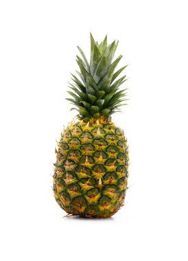 Beyaz arka planda izole edilmiş ananas.