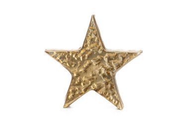 Beyaz arka planda izole edilmiş bir Noel yıldızı.