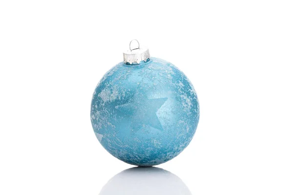 Kerst Ornamenten Ballen Geïsoleerd Een Witte Achtergrond — Stockfoto