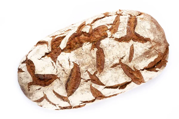 Rogge Bio Brood Witte Achtergrond — Stockfoto