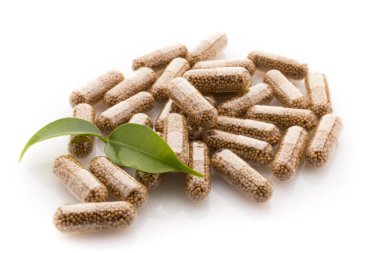 Homeopatik granül içerikli kapsül.